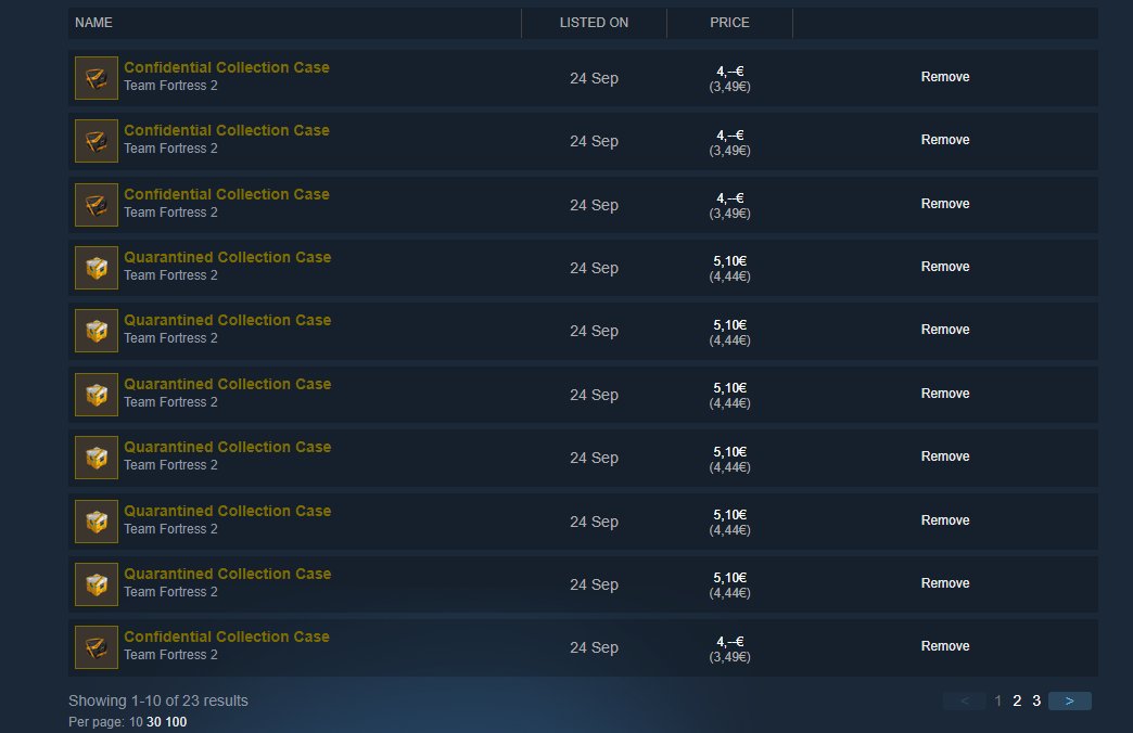 Elsuri313's tweet photo. Checked if I have anything useless in my inventory and noticed that old Invasion crates are worth 5€ piece.
Damn it really did pay off to keep them https://t.co/AnItfANdVB