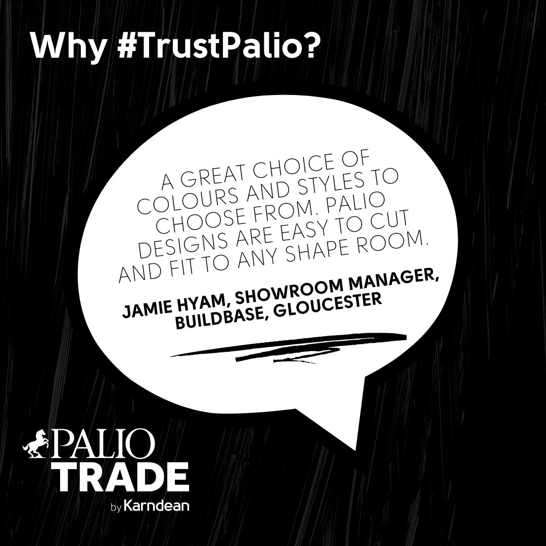 PalioFlooring's tweet photo. On a recent visit to @buildbaseglos we asked showroom manager, Jamie Hyam why tradey's should #TrustPalio.
Find your nearest branch and see for yourself https://t.co/46j9jYSI8B
#TrustPalio #flooringpartner #luxuryvinylflooring #lvt https://t.co/CWeautdiNV