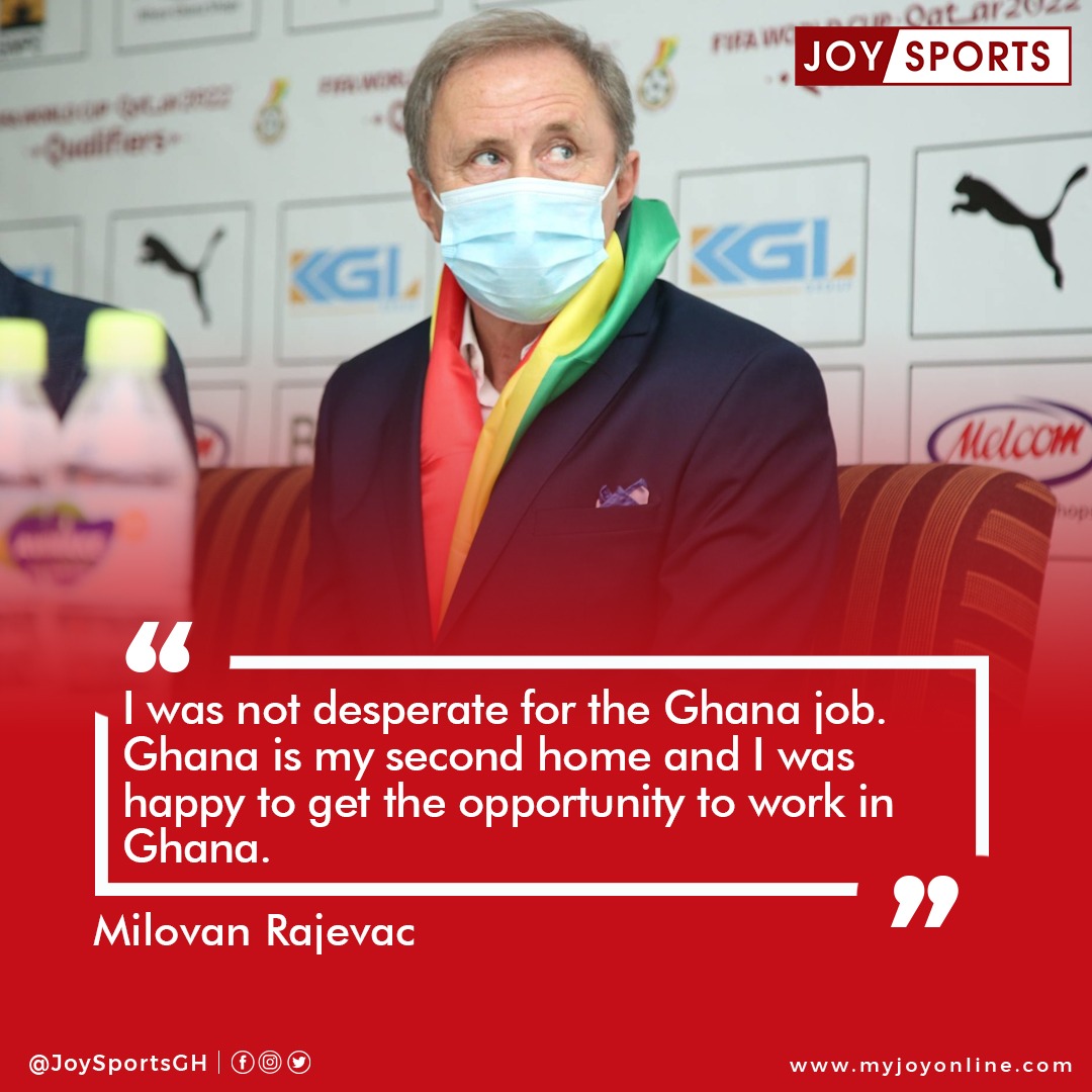 JoyNewsOnTV's tweet photo. I was not desperate for the Ghana job - Milovan Rajevac #MiloReturns https://t.co/2QHFrSWxBE