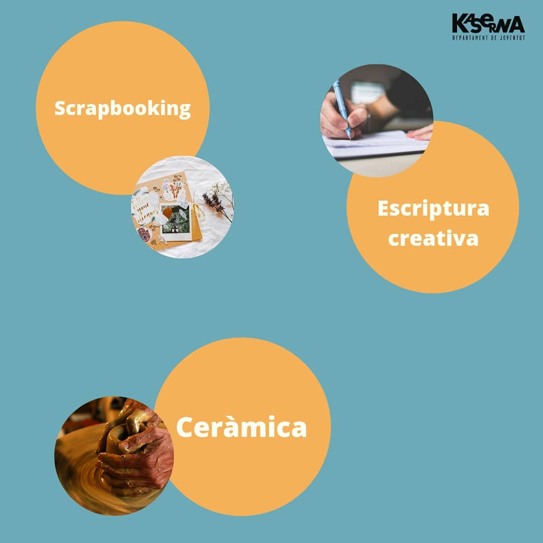 IgualadaJove's tweet photo. La Kaserna i Cal Badia també obren les portes a les activitats més creatives, en les que deixar volar la imaginació i ser qui som ✏️🎨🎭🧵.
#laKaserna #calbadia #tardork21 #joventut #igualada #igualadajove https://t.co/gEV5At9v41