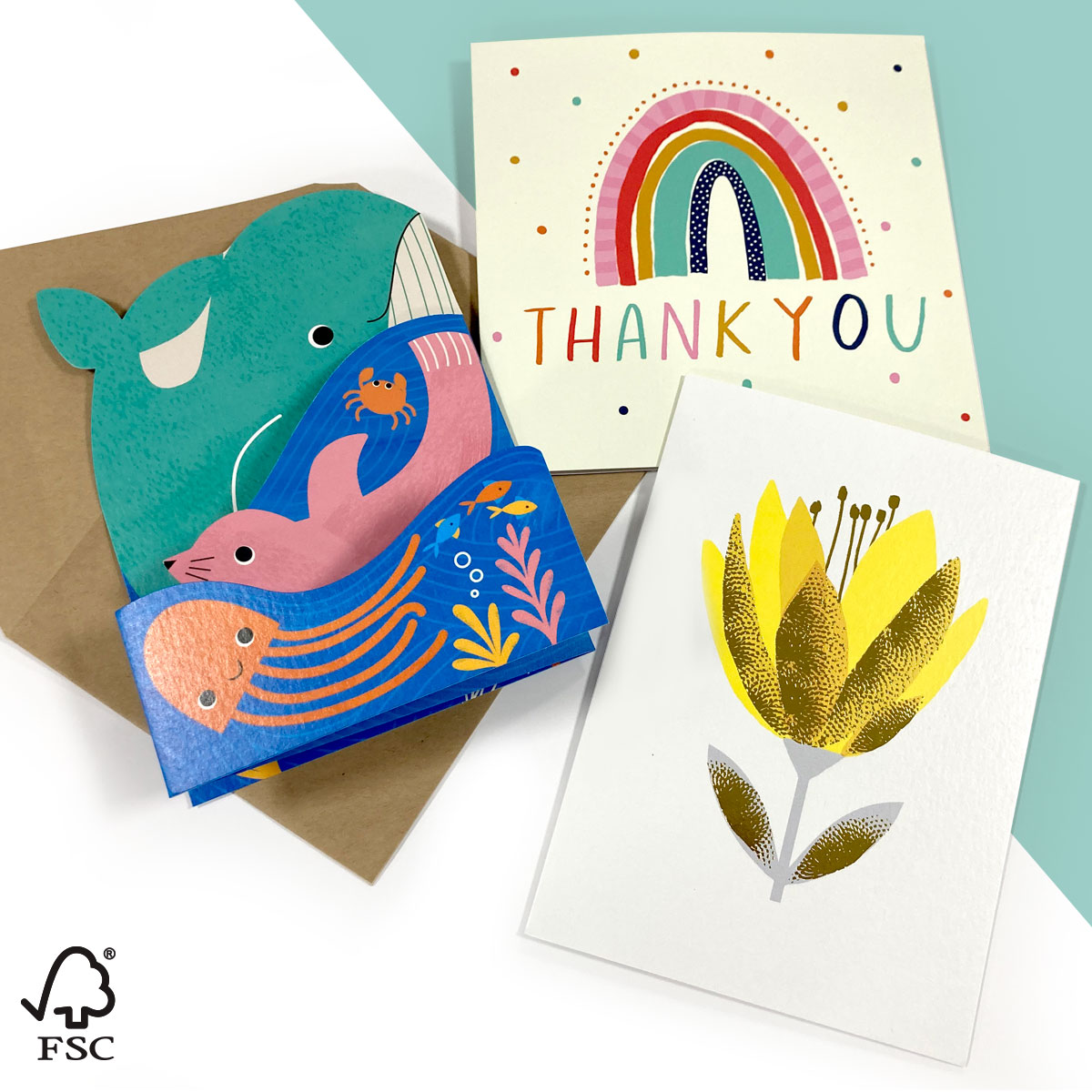 UKGreetings's tweet photo. We are taking the opportunity this #FSCfriday to share the next step in our sustainability journey! Earlier this year, we made a big change and began to release our new card designs on premium paper stock made of 100% recycled content, read all about it: https://t.co/IEez5x7X6b https://t.co/MTTZ82atta