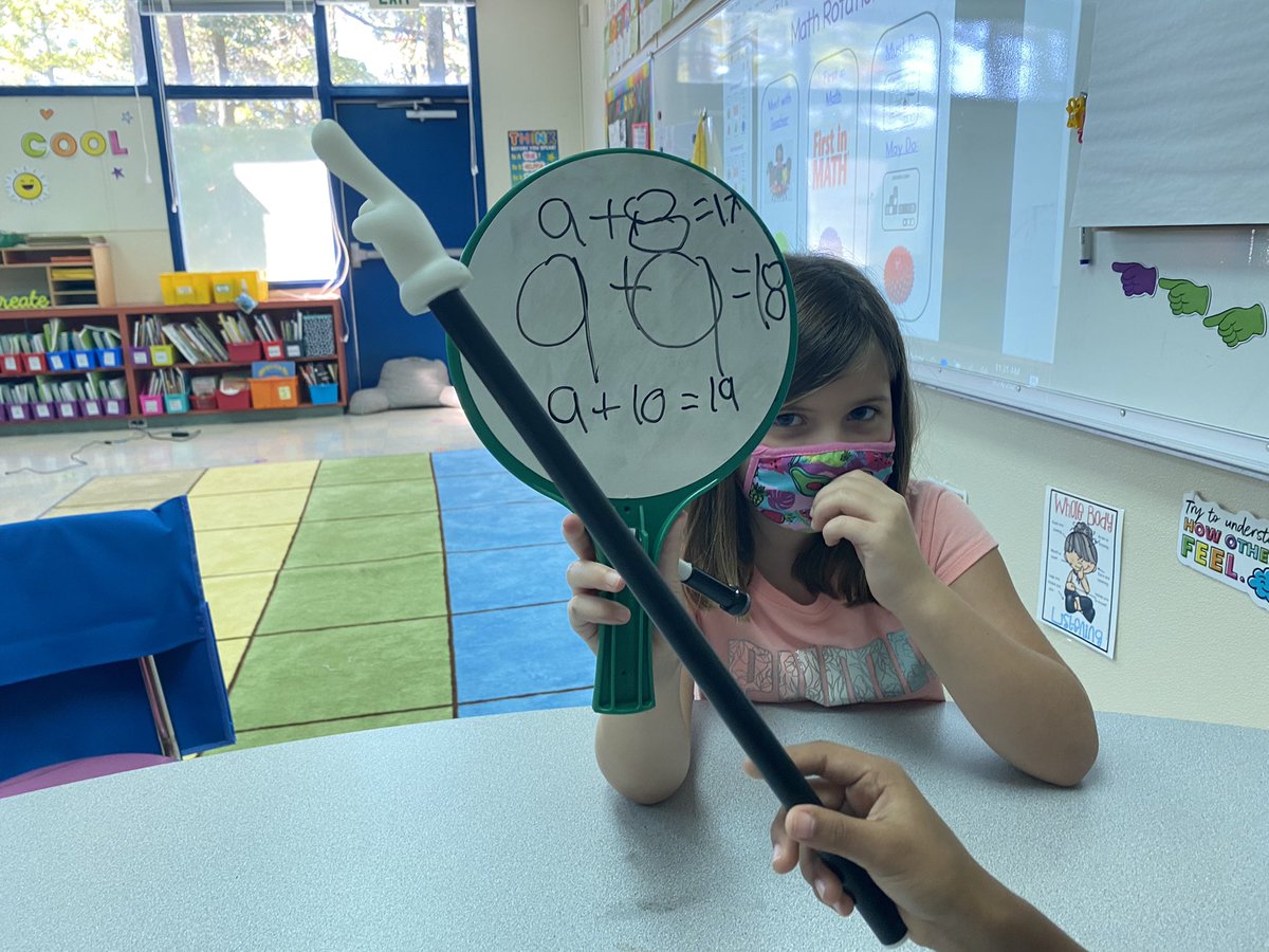 mrs_meads's tweet photo. Using our knowledge of doubles to solve equations with addends 1 more and 1 less! @CarneyElem https://t.co/nzqv4wmDy3