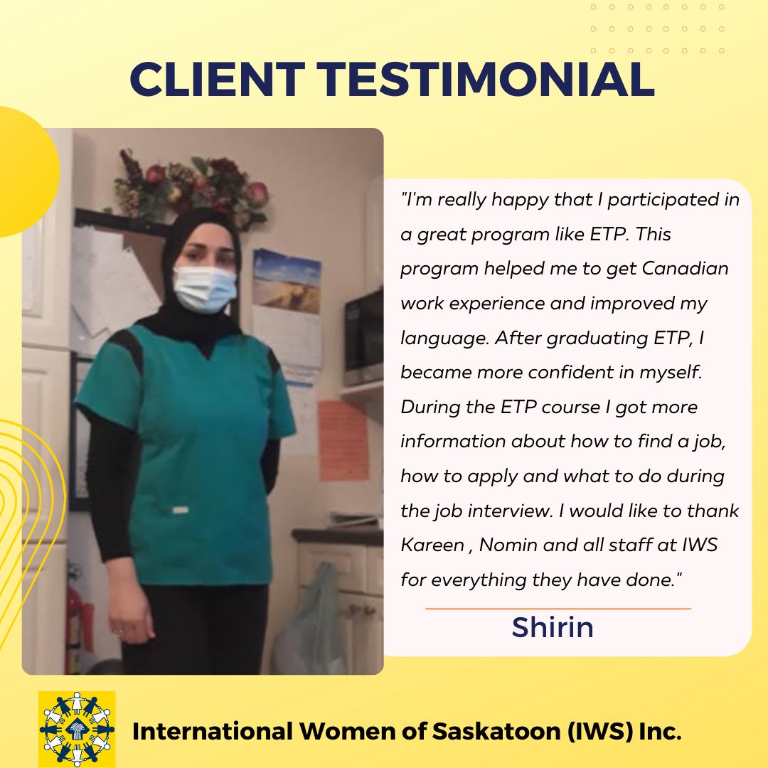 SaskatoonIWS's tweet photo. Registration for the November intake of the Employment Training Program (ETP) is now open! This program develops essential skills to start your career in Canada. To register or for more information, please contact us at 306-978-6611 or email infohub.saskatoon@iwssaskatoon.org. https://t.co/FVjDpZwFJH