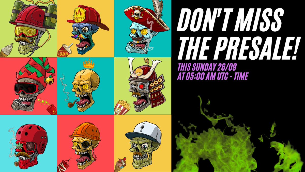 Crazy_Skullz's tweet photo. 🚀LAST GIVEAWAY BEFORE PRESALE!🚀

We’re giving away 1 CrazySkull NFT(once minted) to ONE of our followers! 

For your chance to win

1️⃣Follow 
@crazy_skullz
2️⃣Like &amp; Retweet this post
3️⃣Tag friends

https://t.co/4BMPNKSkQd…

Winners shall be announced in 24 hours on our Twitter https://t.co/n7DHPtqBaA