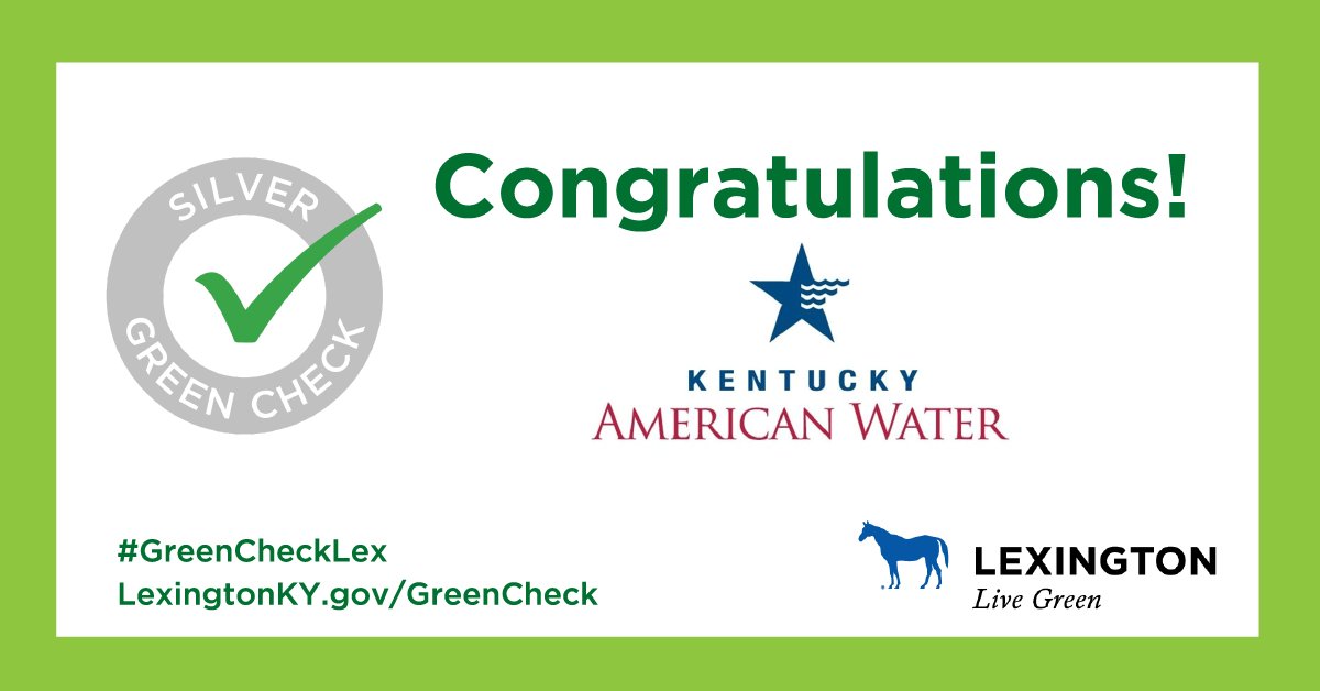 livegreenlex's tweet photo. Props to @kyamwater for being a silver level #GreenCheckLex business! Their green initiatives include their drug take back program, water recycling for local farmers, and utilizing gravel instead of pavement whenever possible. π https://t.co/hsHnO2QMlI https://t.co/hZvXMdZn34