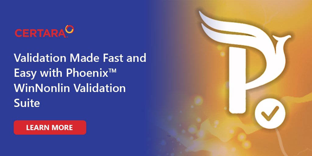 Certara's tweet image. #SoftwareValidation made fast and easy! Validate Phoenix WinNonlin for your #RegulatorySubmissions in less than 30 minutes with our #Phoenix Validation Suite. Learn more: ow.ly/SaPj50Geph6