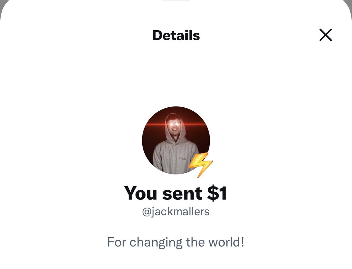 BitcoinMagazine's tweet photo. Twitter made sats the standard⚡️#Bitcoin https://t.co/oDpZYwJrBL