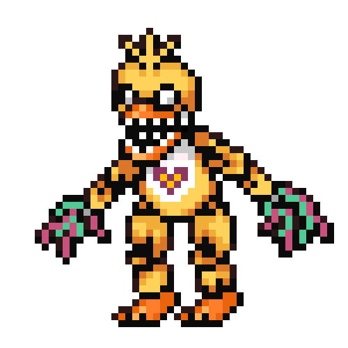 Withered chica pixel art