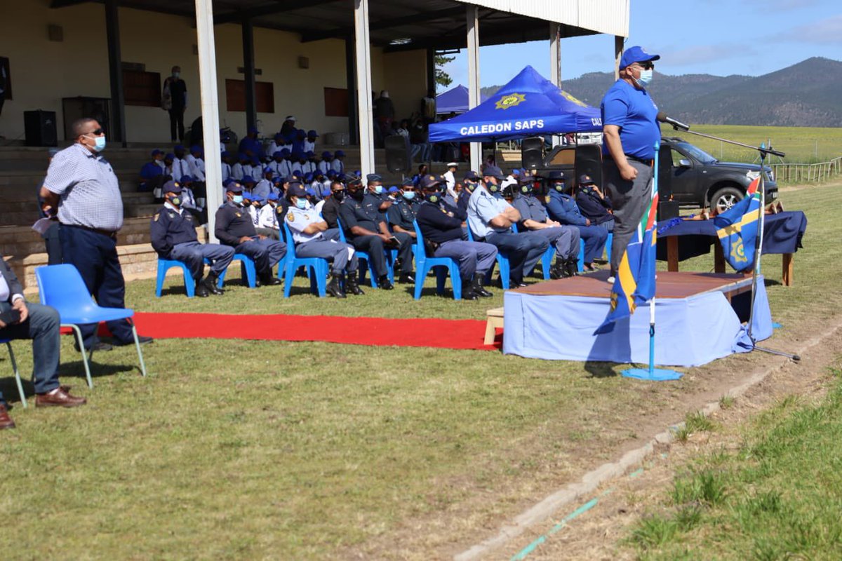 AlbertFritz_'s tweet photo. Today, I joined Youth Safety Ambassadors and Overberg Patrol Officers, at a Community Safety Competition in Napier. 

The Youth Safety Ambassadors have been trained for drilling fitness, training activities and support SAPS with visible foot patrol in our communities. #WCSafety https://t.co/VLNcjmlQ2W
