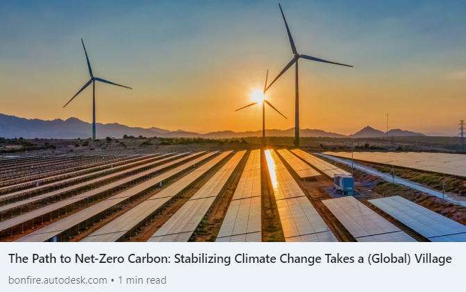 DunneDesignTech's tweet photo. This is a great pre-read to our upcoming panel at AU - "The Path to Net-Zero Carbon: Stabilizing Climate Change Takes a (Global) Village". https://t.co/DSRjnFwboh https://t.co/zvQf8LTGoi