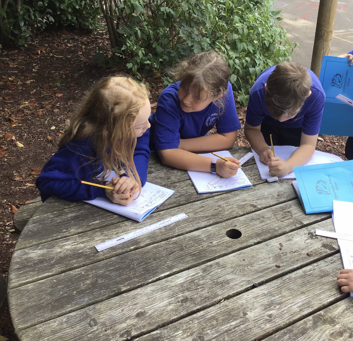 Christletonpri's tweet photo. Year 6 took their problem solving skills outside yesterday afternoon ⭐️👍☀️ #cpsmaths #mathsoftheday https://t.co/4QsmgrU9Pd