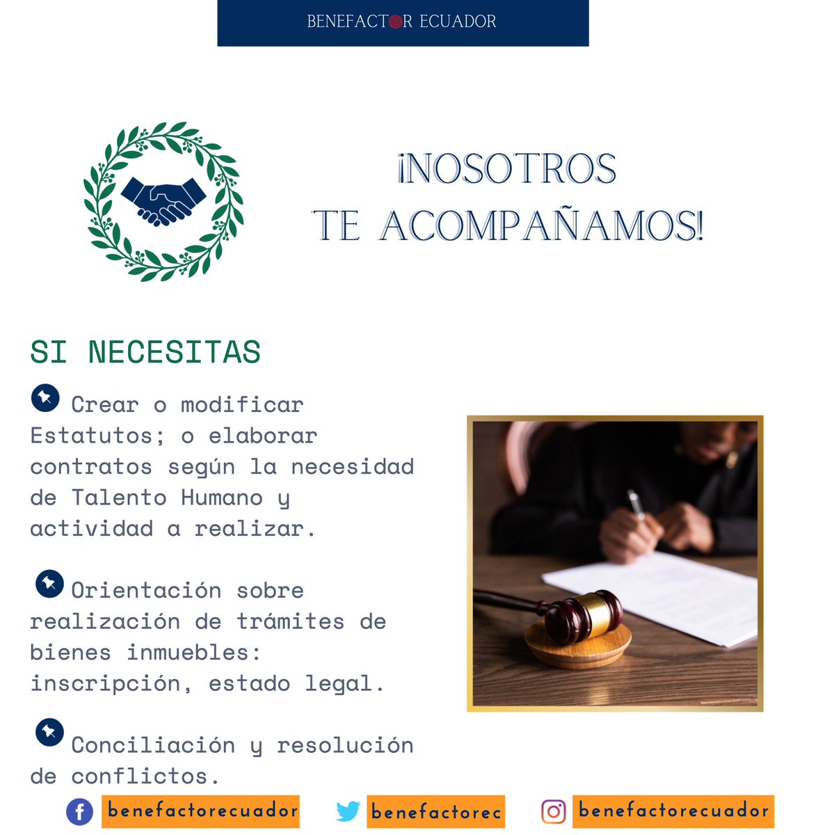 BenefactorEc's tweet photo. ¿Necesitas asistencia y acompañamiento profesional para que puedas realizar trámites públicos o privados?
#Benefactor #Ecuador #BenefactorEC los derechos al alcance de tu mano ☎️ ���� 🖥 https://t.co/43rQVeVUWt