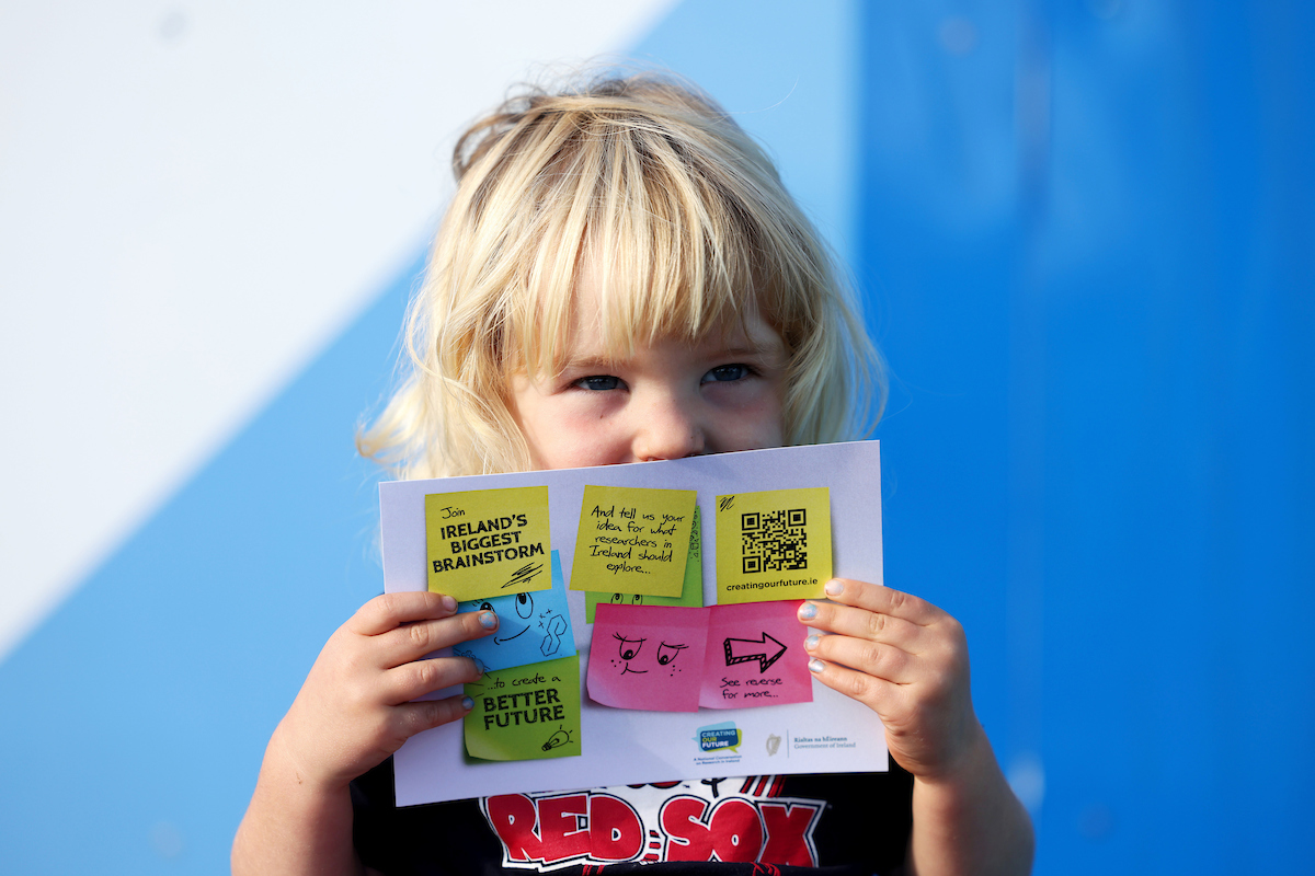 Thanks to everyone who shared ideas with the #creatingourfuture researchers in Dublin! Tomo we will be in Naas, Portlaoise &amp; Carlow so come grab a cuppa &amp; a chat with researchers on how to make our country better. creatingourfuture.ie