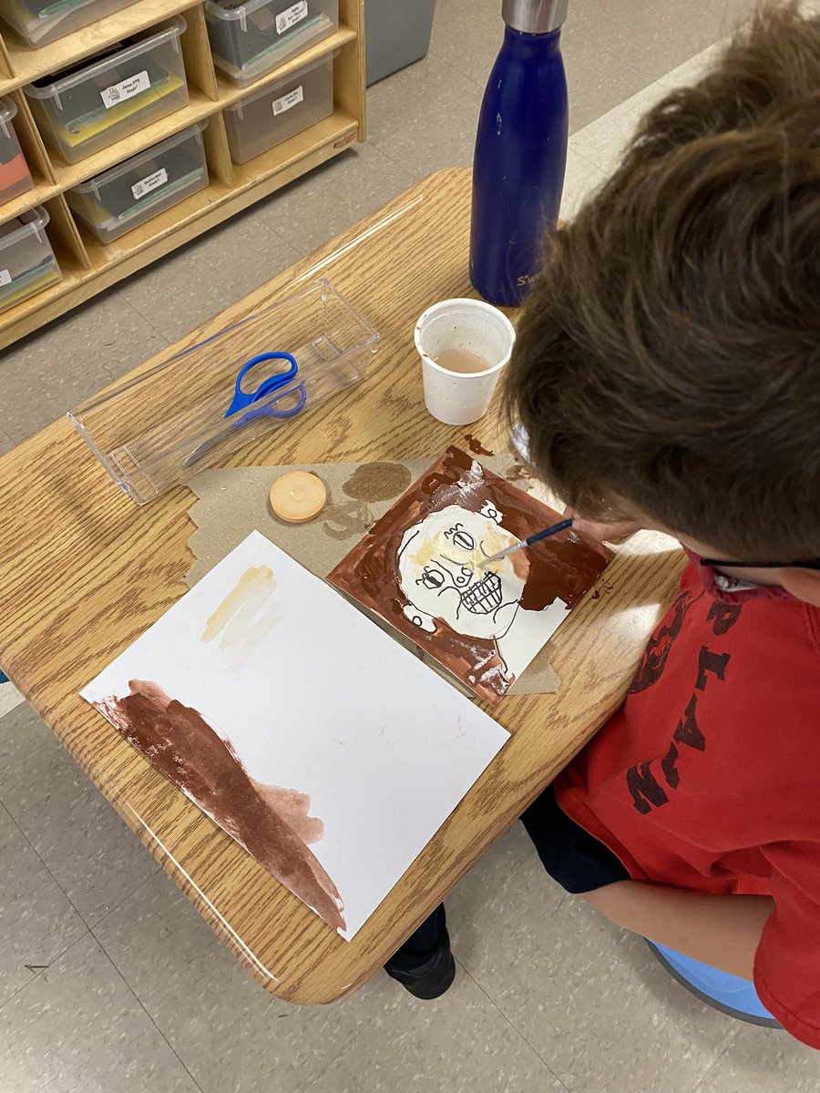 Working on our self- portraits. <a href="/HTSRichmondHill/">HTS Richmond Hill</a>