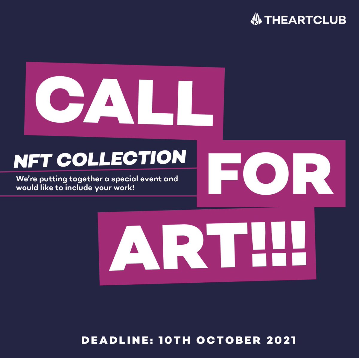 Theartclub_io's tweet photo. Thanks to all of you #NFTartists for appreciating our call for #NFTs art!  ⭐️ so many of you! 

If you didn’t join yet, you can find some infos here https://t.co/WonO02g2vE

🔥Retweet and 🔥follow if you don’t want to miss future updates! https://t.co/Irpa7Pqfoj