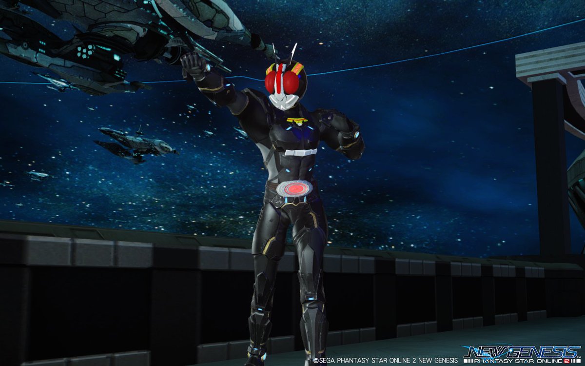 PSO2NGS #ナナカードの工房 #PSO2再現 仮面ライダーブラックっぽく。