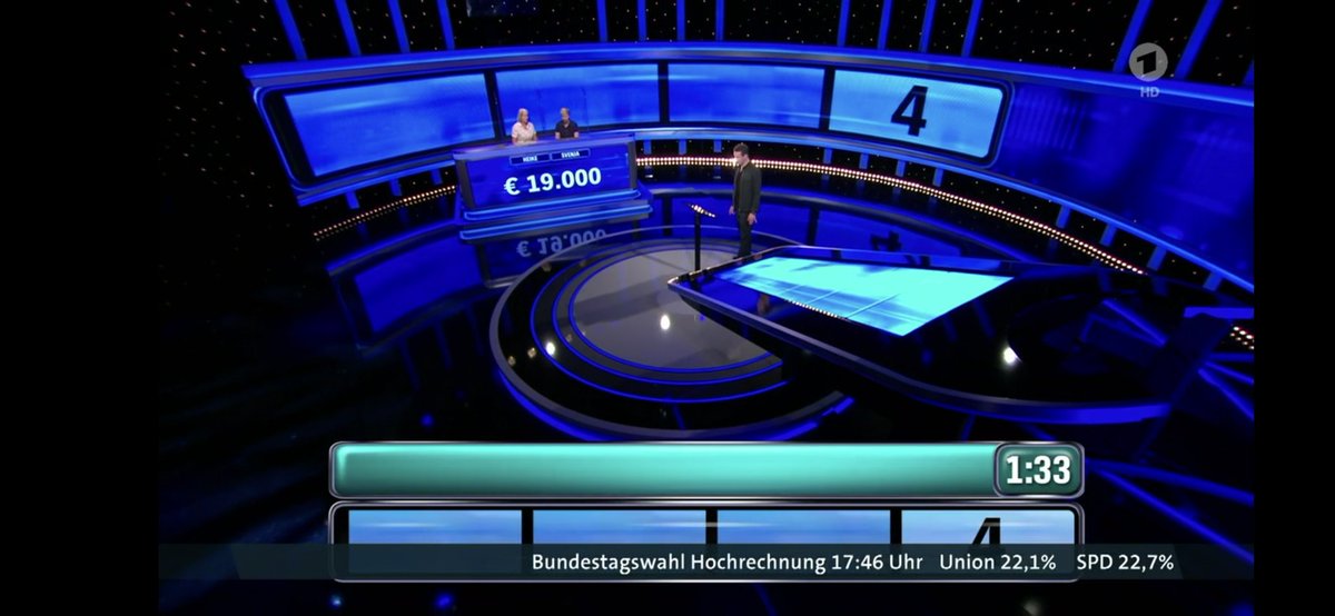 ARD gibt schonmal eine Hochrechnung für Sonntag 😂