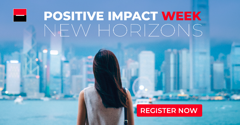 SocieteGenerale's tweet photo. [#PositiveImpactWeek 🌱 ] As part of our commitment to help our clients generate positive impact, we're holding a virtual event covering the #ESG spectrum. Don't miss the sessions for Day 4, dedicated to new standards to drive sustainable change on October 7th. Register now 👇