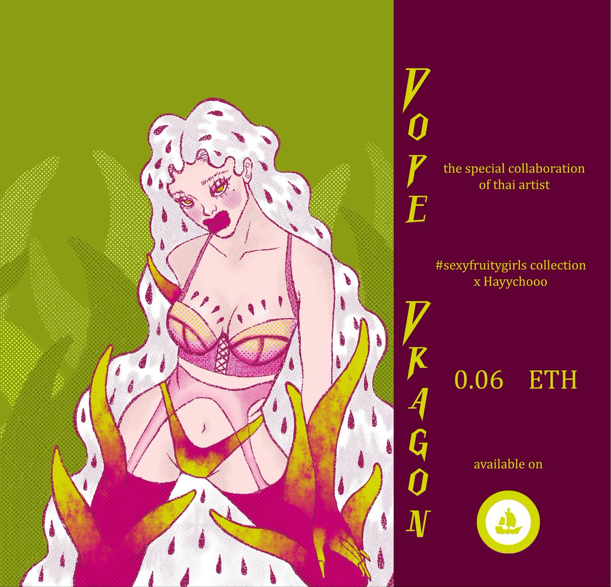 6100pr0jectz's tweet photo. 🔥HOT event🔥this big collaboration is on fire #sexyfruitygirls my 1st drop 'DOPE dragon fruit'. my girl is waiting for you. now available on opensea

👇👇👇
https://t.co/4yvUmPoL5o 

#nftcollector #NFTdrop #NFTThaicommunity #nftcollectors #NFTartist #NFTCommmunity #NFT https://t.co/tF9UJsagFZ