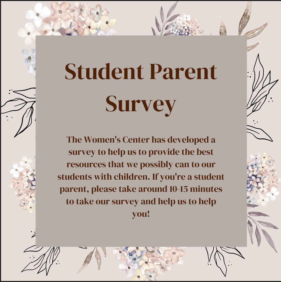 If you are a student parent, please check out this go.unl.edu/swc_survey link to take our survey!