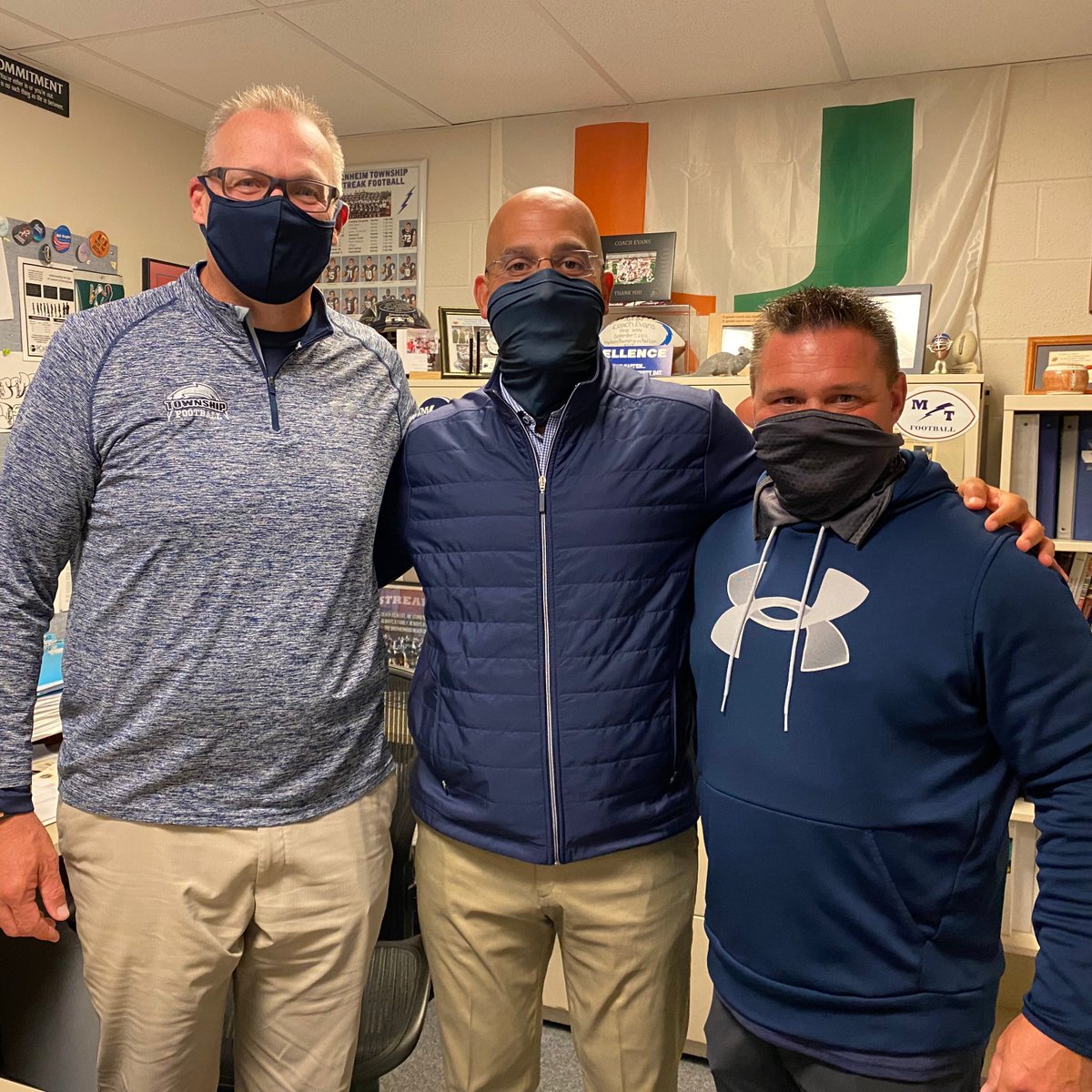 Coach Evans, Athletic Director Jason, Penn state Coach