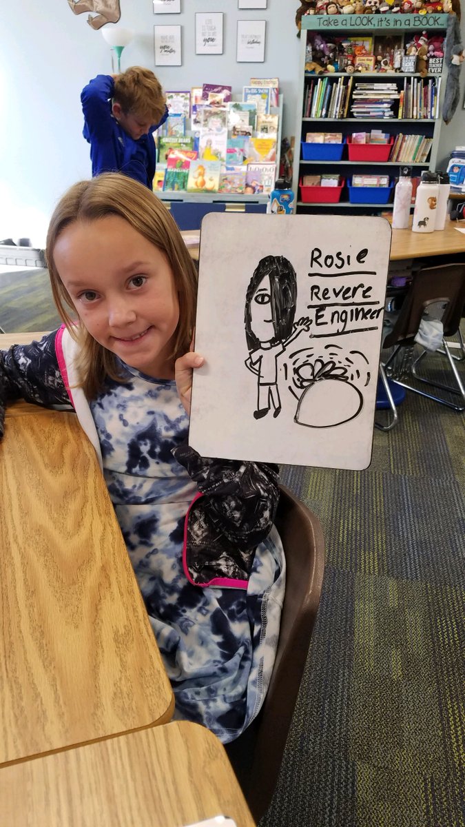 MrsGapinski's tweet photo. @andreabeaty We have some engineering 3rd graders @SJAcademy1890  here! Thanks for inspiring us and writing a wonderful book! https://t.co/DdVvxNnMYv