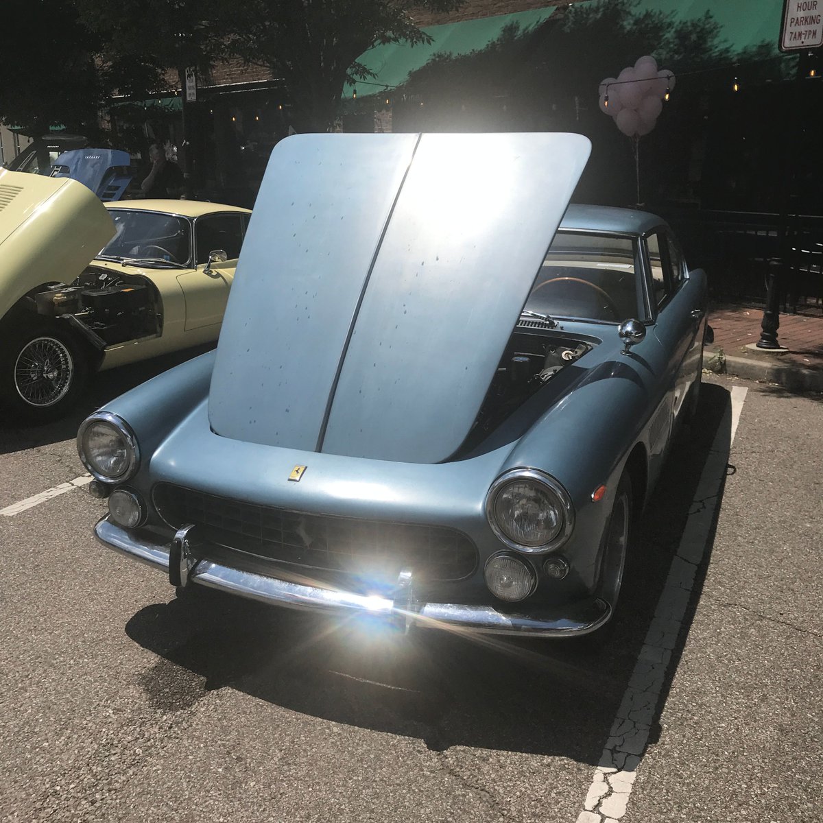 Unrestored 1963 #Ferrari 250 GT/e 2+2!  How often do you see one of these?  This car has less than 69k original miles and wears its original Celeste Chiaro Metallizzato over a 'Linen" leather interior.