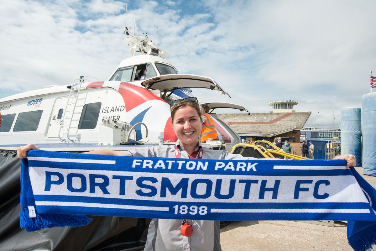 As part of its community engagement, <a href="/HovertravelLtd/">Hovertravelltd</a> ran a sell-out a charter for Portsmouth Football Club fans on the Isle of Wight, with an extra-late flight from Southsea. 😊⚽