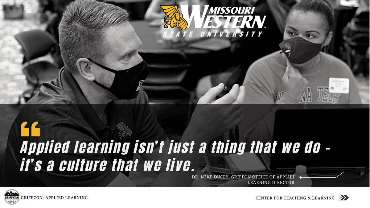 Faculty and staff from across campus engage in collaboration + brainstorming on the applied learning theme at the inaugural #GriffCon - a mini-conference hosted by the <a href="/mwsuctl/">MWSU Center for Teaching and Learning</a>. #TogetherWeSucceed