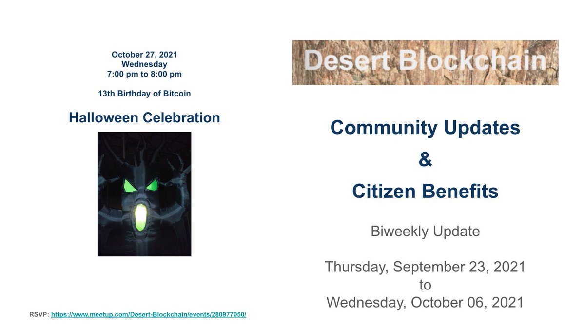 Desert Blockchain Citizens &amp; DWeb Community:

Here's your biweekly update for 2021-09-23:

patreon.com/posts/56557498
