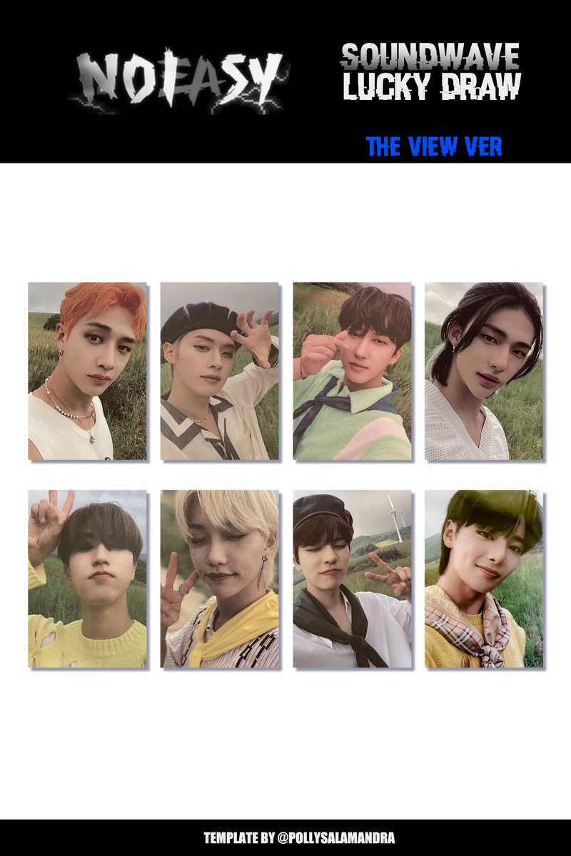 NOEASY ] Stray Kids photocard template • SOUNDWAVE LUCKY DRAW
