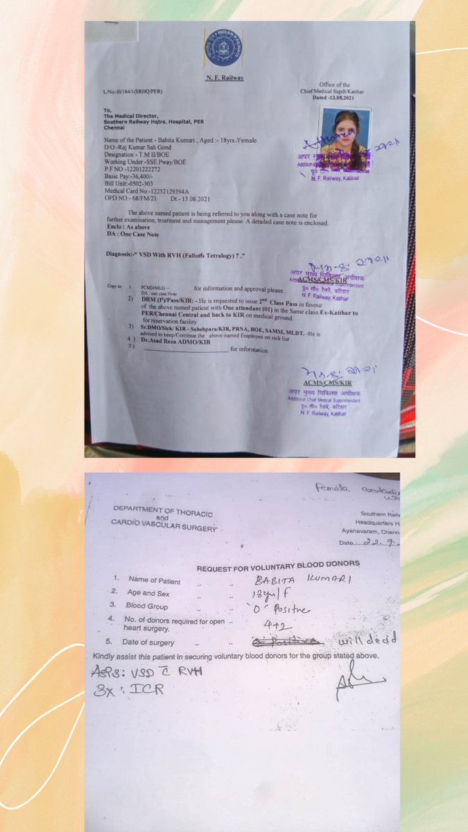 B4Katihar's tweet photo. #Chennai #Help 🙏
NEED 4 UNITS ⭕➕ BLOOD IN
SOUTHERN RAILWAY- HEADQUARTERS HOSPITAL, #PERAMBUR (#Chennai)
BABITA KUMARI (19)
#OPEN_HEART_SURGERY
9470206022,9523788460
@ChennaiBlood @THChennai @ChennaiIPL @ChennaiExp2013 
@chennaiweather 🙏 https://t.co/sOjQTuTnxi