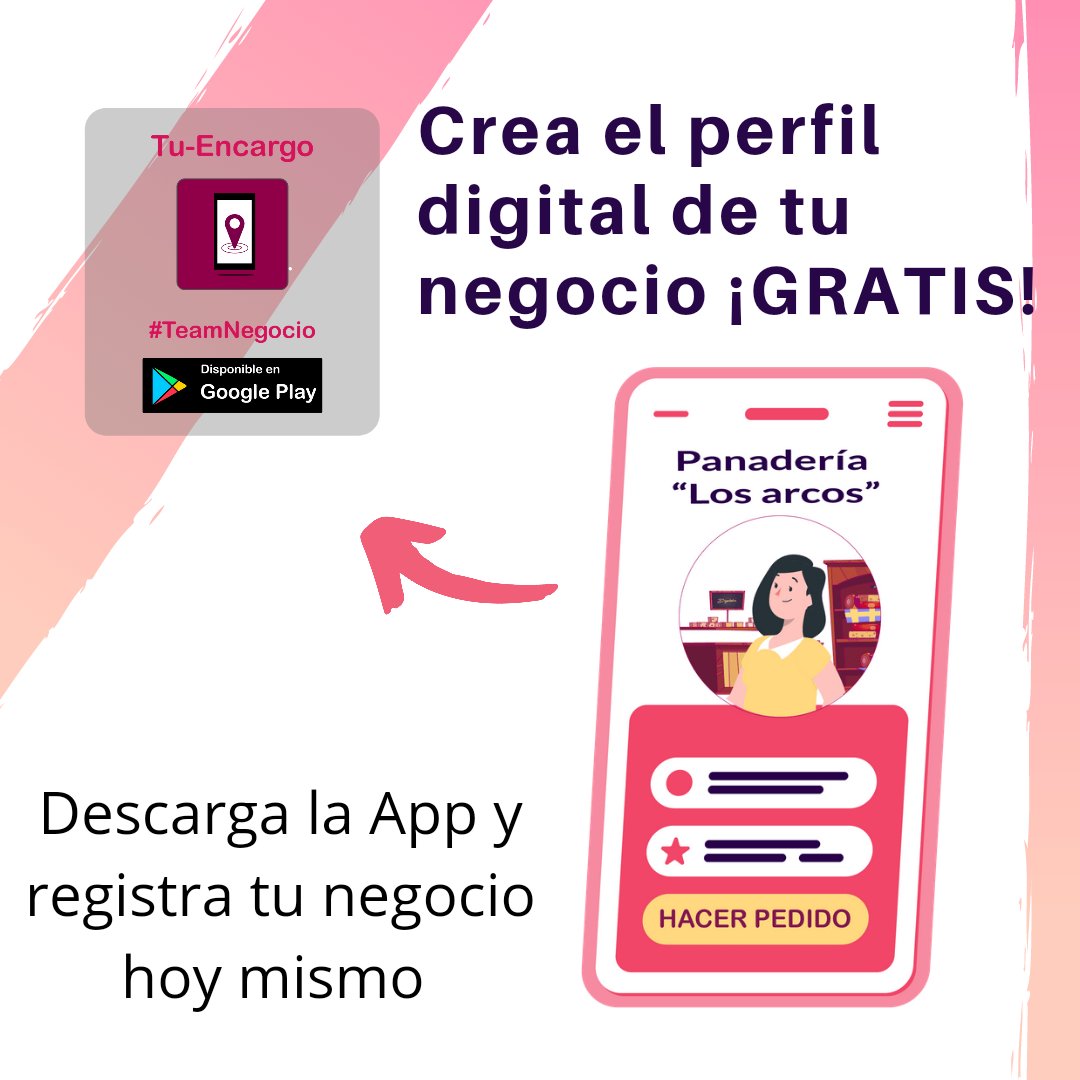 AppEncargo's tweet photo. Crea el perfil digital de tu negocio y no te quedes atrás 🎉🎉🤝

Es grátis 🤩 únete a cientos de pequeños negocios y comienza a ser diferente ☺️

#apoyopyme
#consumelocal
#consumelocalmx
#adomicilio
#pedidoonline
#ayudaalospequeñosnegocios
#apoyalocal
#pedidosadomicilio
#viernes https://t.co/bSfMbxMm5T