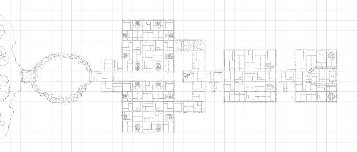 theherosvault's tweet photo. Here is an update for my next map. I just finished drawing it and am now putting in the colors. I recently ran my D&amp;D group through a one-shot using this map. They had a great time with the traps and puzzles I put in.

#dnd #dndart #fantasymaps #dungeonsanddragons #dnd5e #dndmap https://t.co/m8aaGptL0w