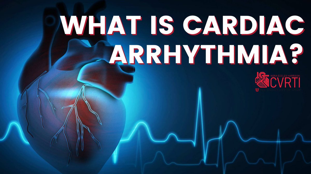 Your #heart pumps #blood throughout the body through an #electricalconnection ⚡
Changes to the heart’s electrical impulses result in #irregularheartrhythm or #cardiacarrhythmias.

Make sure you know the symptoms of #CardiacArrhythmia: cvrti.utah.edu/what-is-cardia…