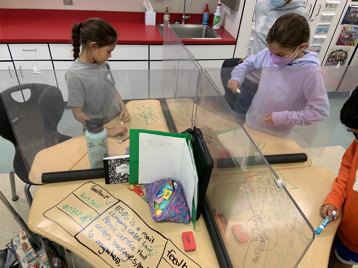 MrsLeitzsey's tweet photo. Building our writing skills! We celebrated our first #patternsofpower work today by displaying our sentences on table tops, and group members revised as needed. @Midway_Mustangs https://t.co/wpL8vbowDb