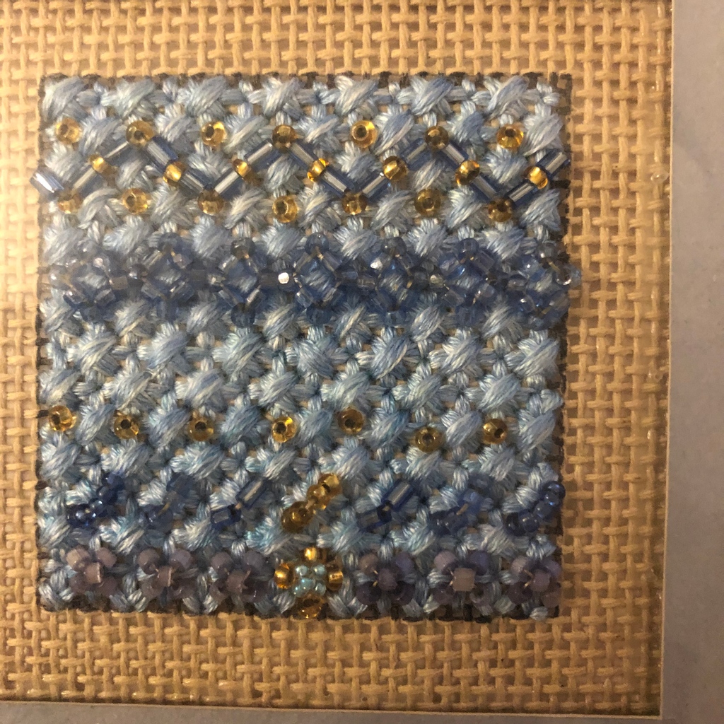 AStitchinQuine's tweet photo. Beaded Star stitch!  love the colours in this one

#countedwork #Beadingembroidery #canvasstitches #canvaswork #handembroidery https://t.co/KaEVir63j6