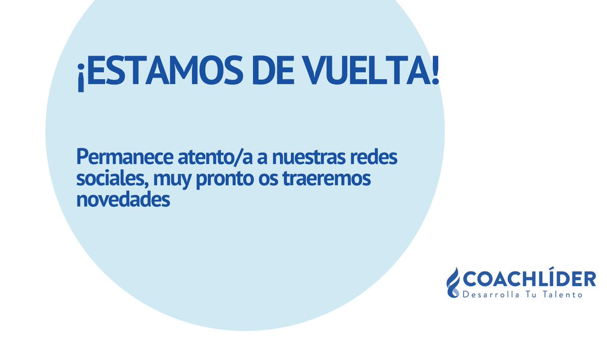 Coach_lider's tweet photo. Nuevo curso, nuevos comienzos, nuevas oportunidades...
.
.
.
.
#coaching #coachingdecalidad #CoachLider #desarrollopersonal #motivacion #liderazgo https://t.co/YKLpoLUaFU