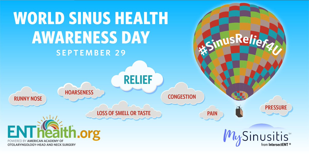 World Sinus Health Awareness Day was created to give the millions of #sinus sufferers around the world access to patient focused, trusted information about their symptoms and conditions. 

You can get a consult with any of our sinus providers at 800-842-3627