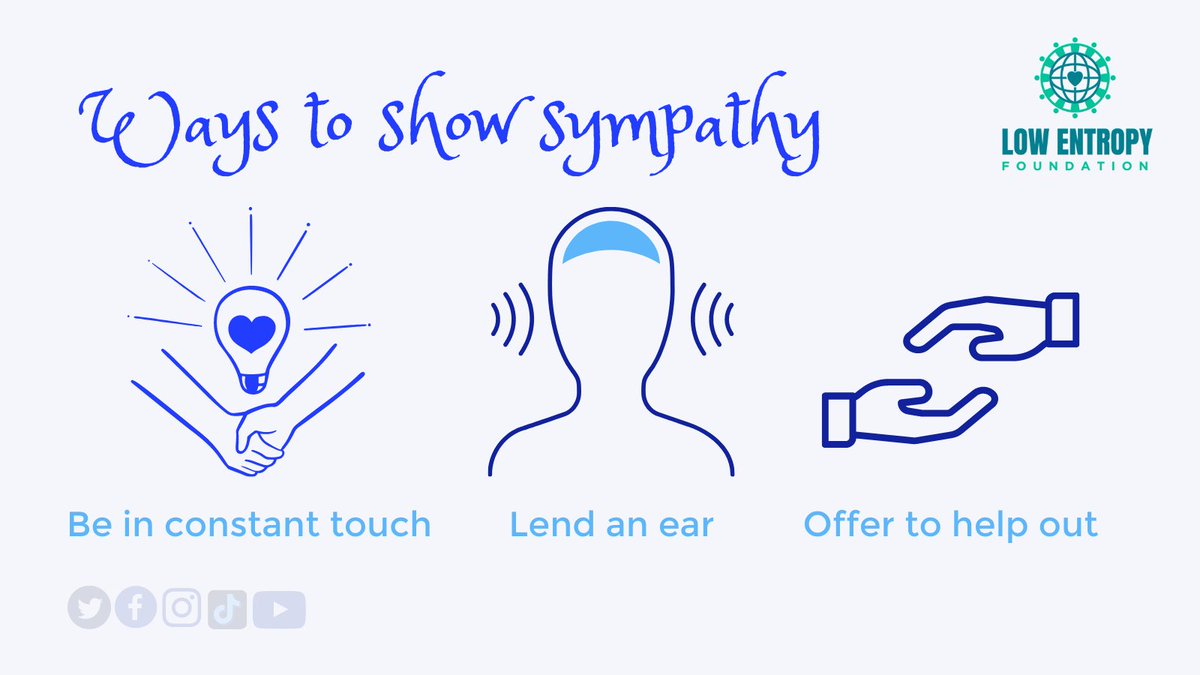 LowEntropyFoun1's tweet photo. Here are 3 simple ways to show #sympathy:

#care #friends #helpathand #LowEntropyFoundation #reachout https://t.co/sMgpL7GaM5