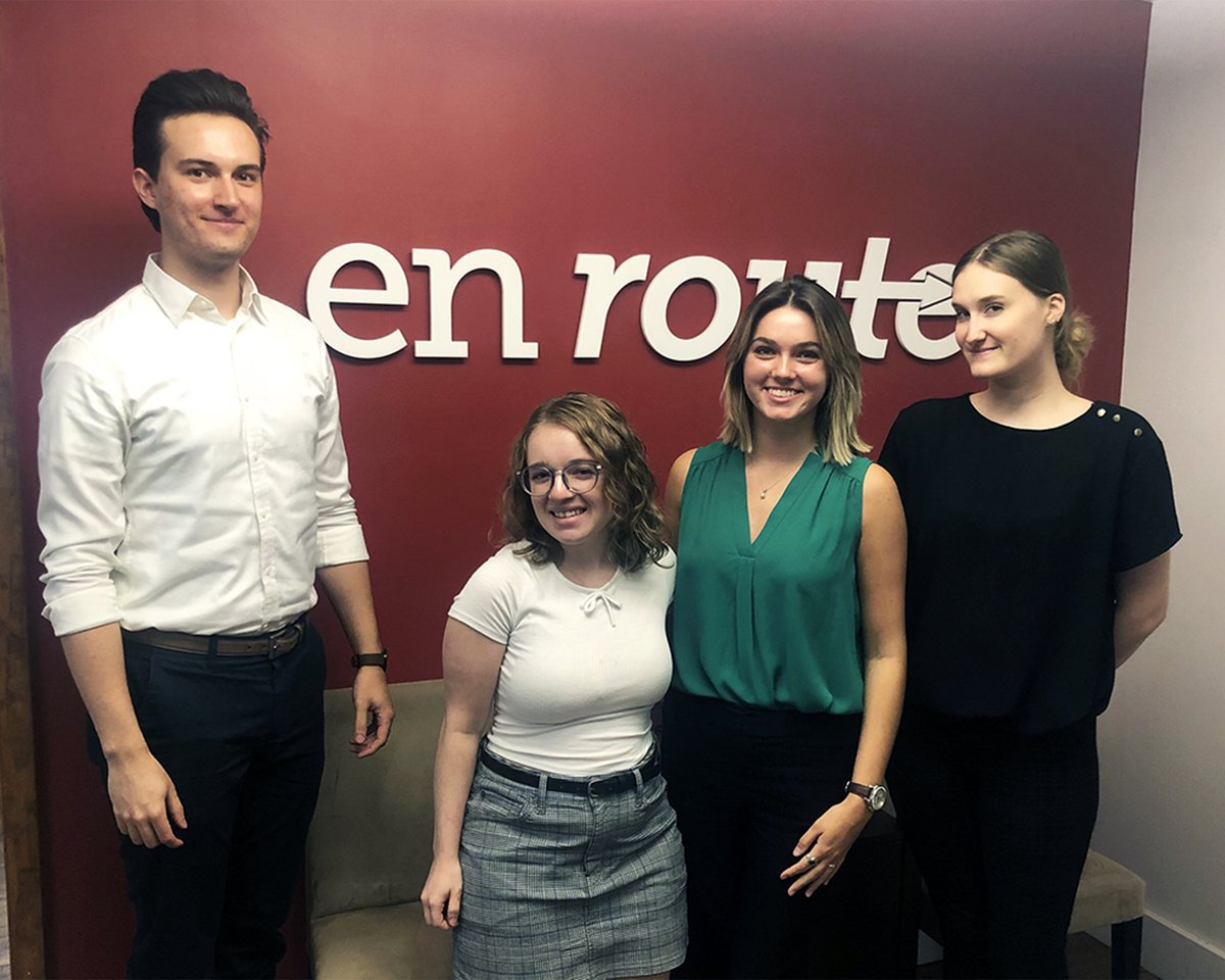 EnRouteMrktng's tweet photo. Our 4 new @DrexelUniv co-ops completed their first week with us!
After 3 terms of virtual co-ops, we're thrilled to welcome Erick, Gabby, Olivia & Morgan to our office!
We can already tell they'll be great additions for the next six months!
#AmbitionCantWait #EnRouteTo https://t.co/KaWyGR6hMf