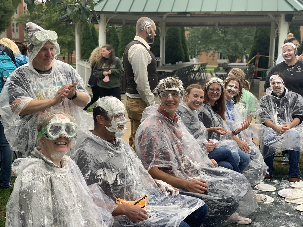 SRUHonors's tweet photo. Huge shout out to all the professors who came out but especially Dr. Helmick for being out most pied professor, congrats @Marching_Pride !!!

We raised over $700 for butler Mental Health Association breaking the previous SEMESTER record of $630 in A SINGLE EVENT!!!!!! https://t.co/VbTZWgkPYY
