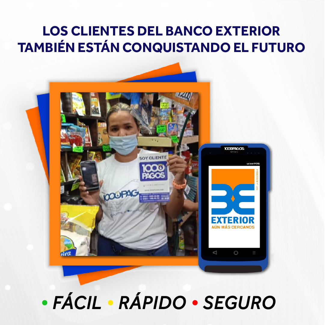 1000Pagos's tweet photo. La alianza estratégica con @BancoExterior ya comenzó a beneficiar a sus clientes con nuestros puntos de venta de última generación #PAR1, los más rápidos y seguros.

#MuéveteA1000 y obtén todas las ventajas de tener un punto de venta #1000Pagos. https://t.co/4EdNtI5onj