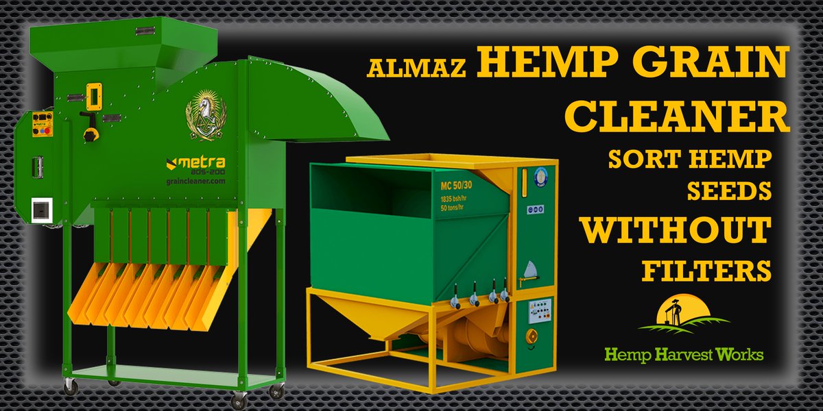 Make more money by cleaning your own grain with Metra's line of aerodynamic grain cleaners. See your options at ow.ly/6GTH30rONpF.

#HempHarvestWorks #Metra #ADS #Hemp #Grain #GrainCleaner