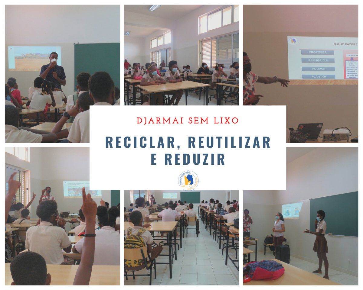 FMB_CaboVerde's tweet photo. Giving a talk on the different types of waste with students, as well as possible actions to manage waste, and we talked about the importance of the three Rs. RECYCLE, REUSE and REDUCE ♻.

The best managed waste is the waste that is not produced 👊🏾 https://t.co/tYP0LlLdoF