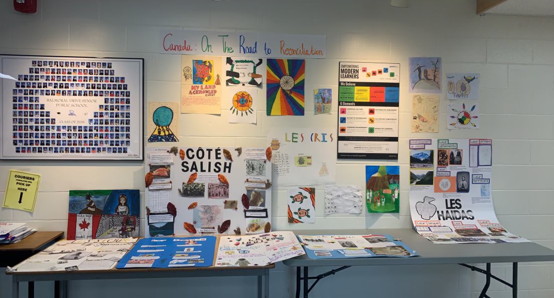 Penumarthy_'s tweet photo. Students @BalmoralDrivePs show through #artwork how they can be part of the Truth and Reconciliation journey @PeelSchools @peel21st https://t.co/n2coaxvxiJ