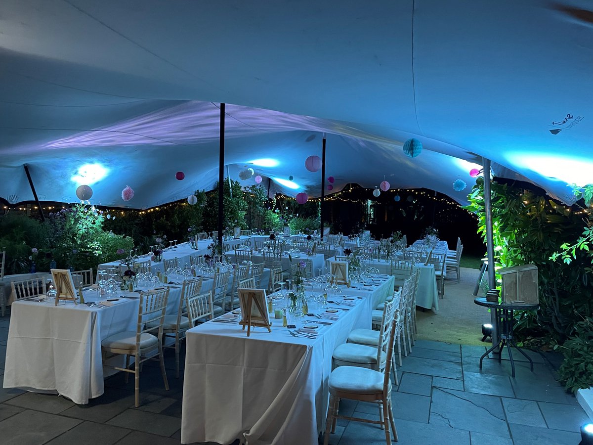We ❤️this picture of our 10x15m stretch tent all set for a small intimate wedding. #wedding #stretchtent #timemarquees #smallwedding #trestletable #intimatewedding #love #eventprofs