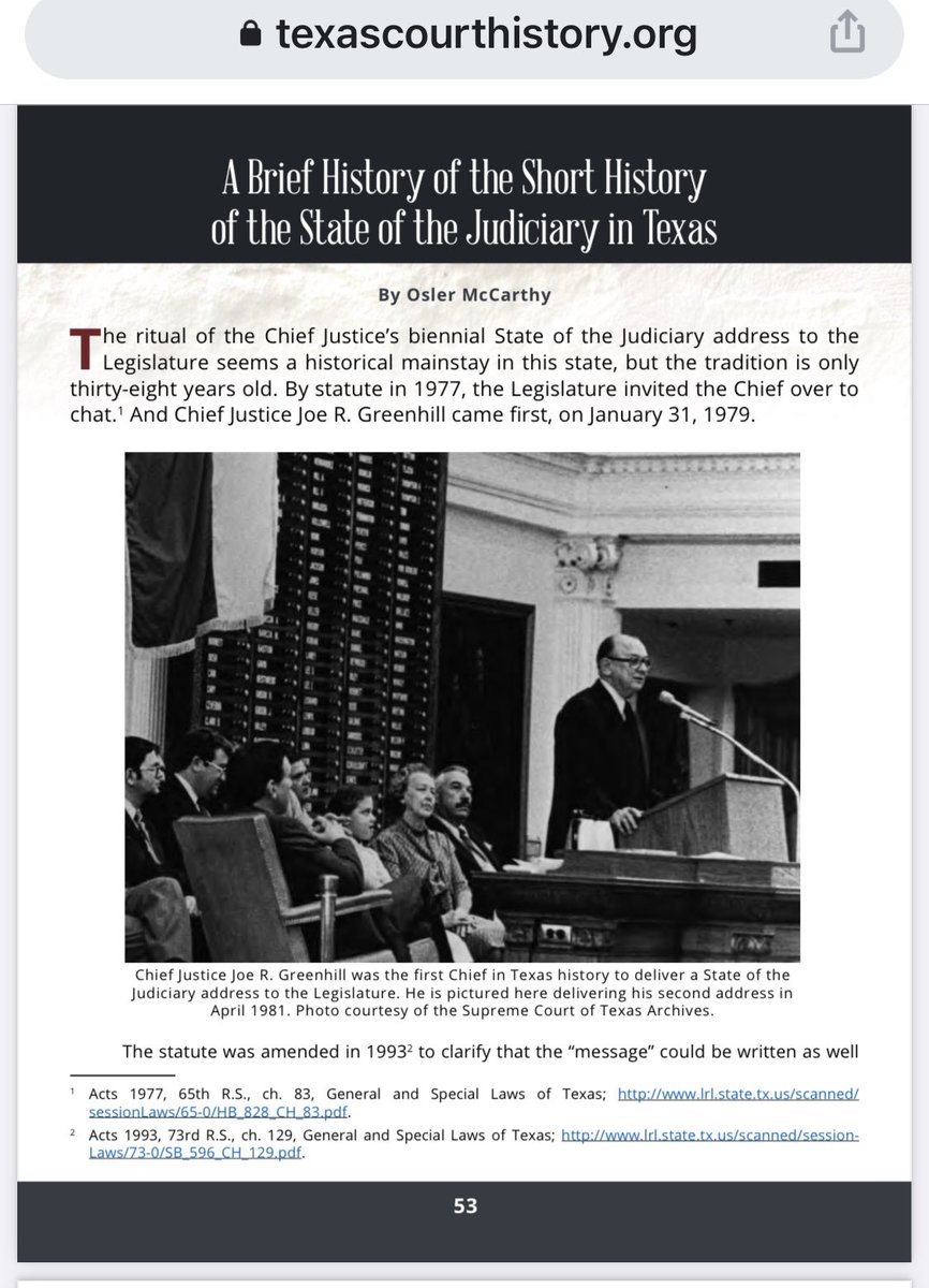 DavidAFurlow's tweet photo. Congratulations to Osler McCarthy for many years of outstanding public service to the Texas Supreme Court and @SCOTXHistSocy. 🏛🌟⚖️ And kudos to State Bar of Texas @statebaroftexas for recognizing Osler’s contributions to Texas courts, history, and life. RT, please. https://t.co/R2iUfGO8A5