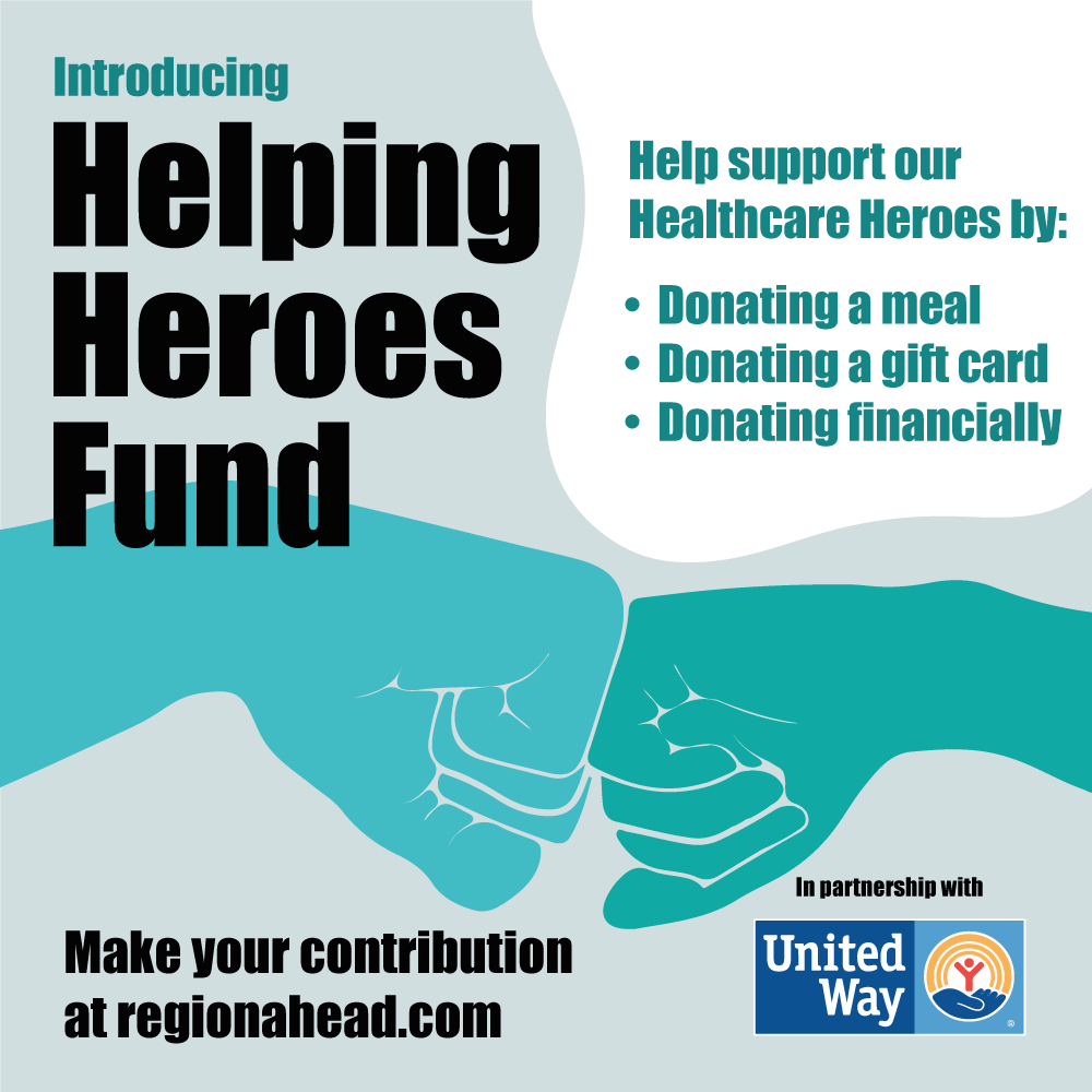 RegionAHEAD's tweet photo. Don’t forget! You can now give meals, gift cards, or financial gifts to support our #HealthcareHeroes! 

Donate today! 100% of your gifts go directly to our frontline workers. #ThankAHeroBeAHero https://t.co/8EK5ATEMsZ