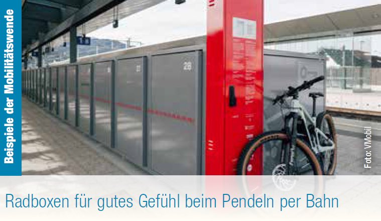 VCOE_AT's tweet photo. Mit dem #Fahrrad zur #Bahn ist #Klimaschutz mal 2. Die #VMOBIL Radboxen ermöglichen sicheres, wettergeschütztes Abstellen. Die VMOBIL-Card ist Öffi-Jahreskarte UND Schlüssel für #Radbox &amp; #Carsharing Ausgezeichnet beim #VCÖ-Mobilitätspreis @Johannes_Rauch https://t.co/F2DpElyUql https://t.co/vz1YkxJnW7